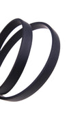 Italian Black Flat Rubber Cord 8 × 3 mm for Bracelets — Sold by the Meter